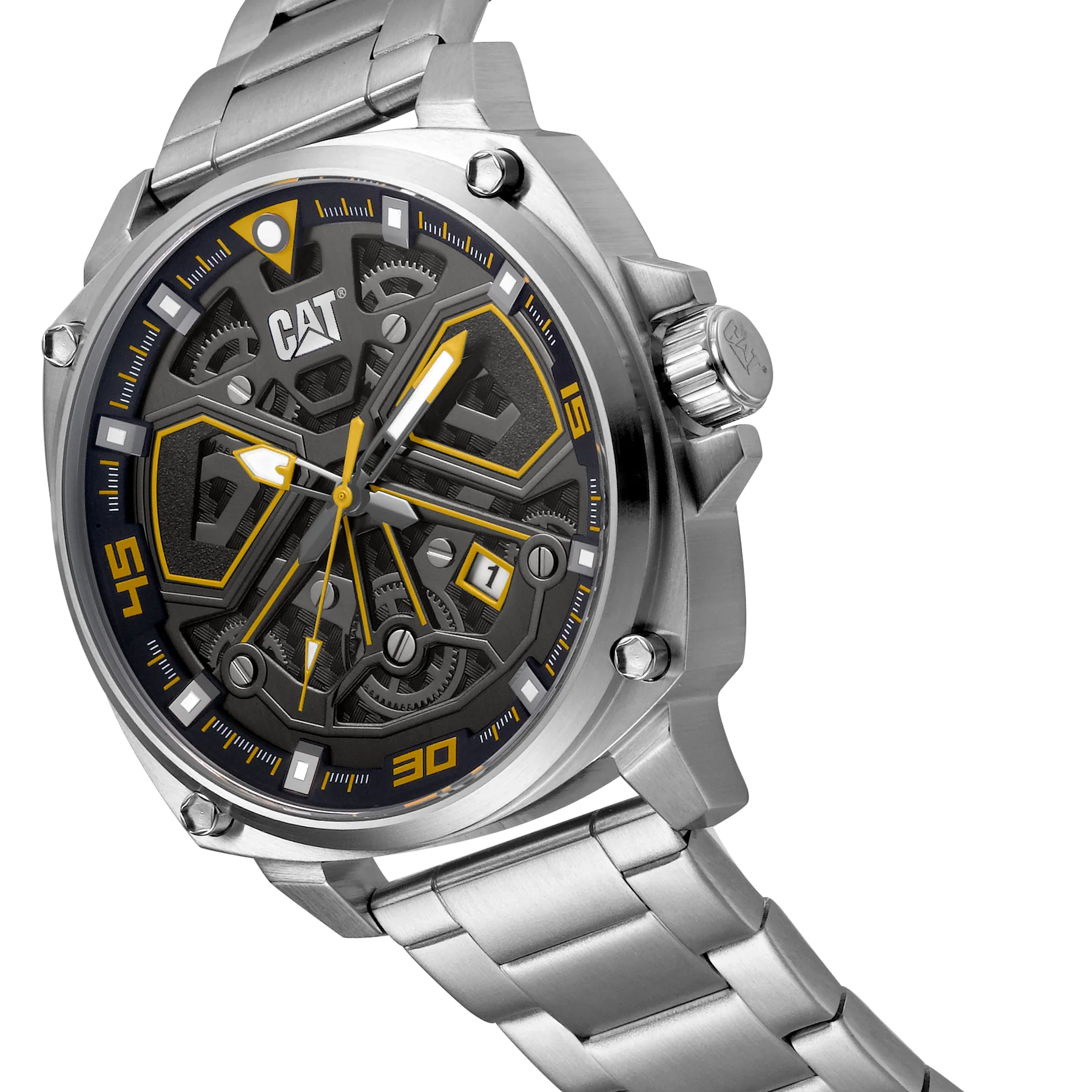 Tokyo Watch Black/Yellow Dial w/Stainless Steel Strap