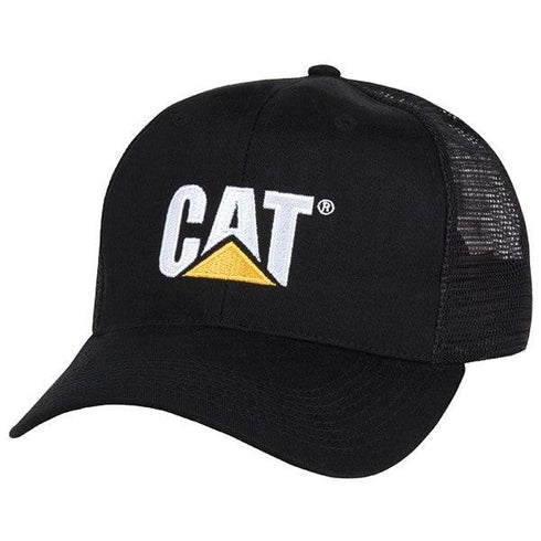 Blk Twill Mesh Cap W/ 2tn Emb Logo