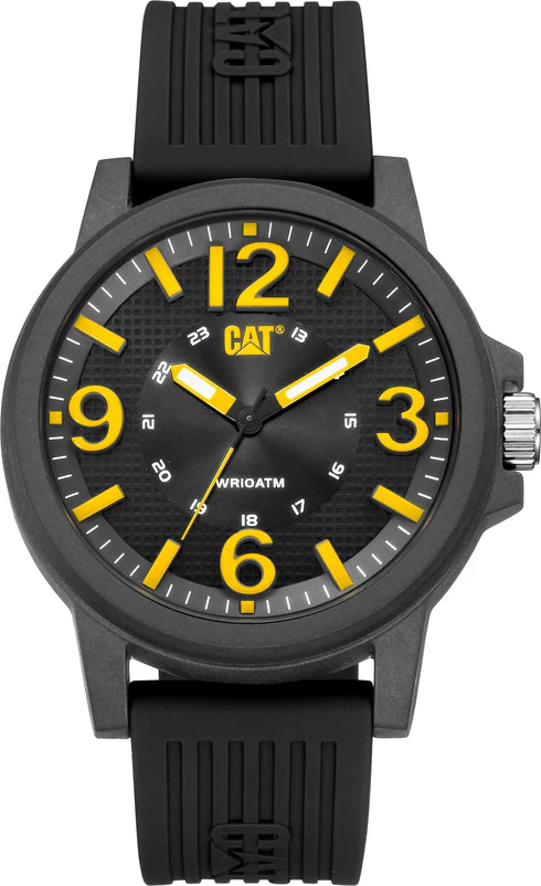 Groovy Watch Black/Yellow Dial Polycarbonate w/Silicone Strap