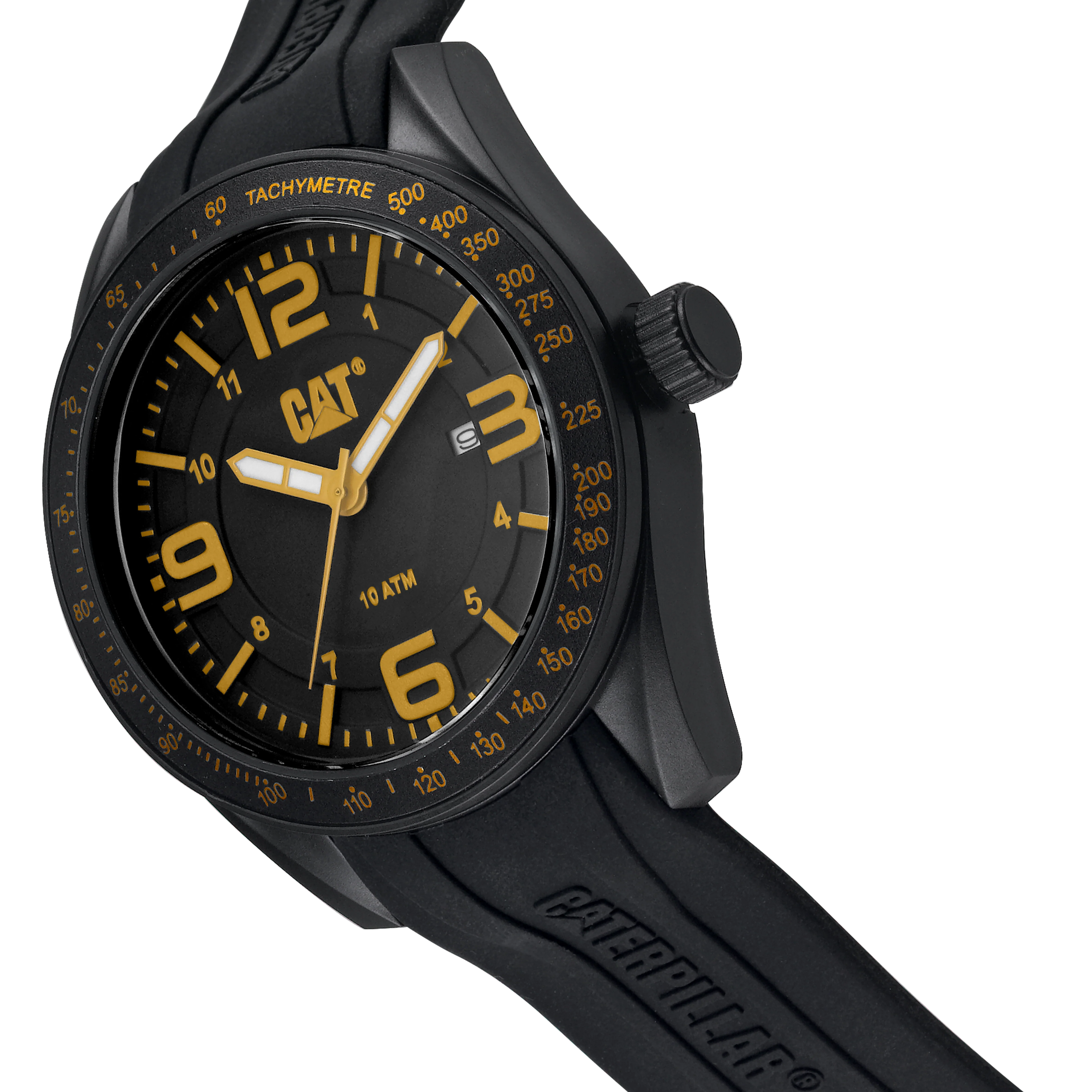 Oceania Watch Black/Yellow Dial w/Silicone Strap