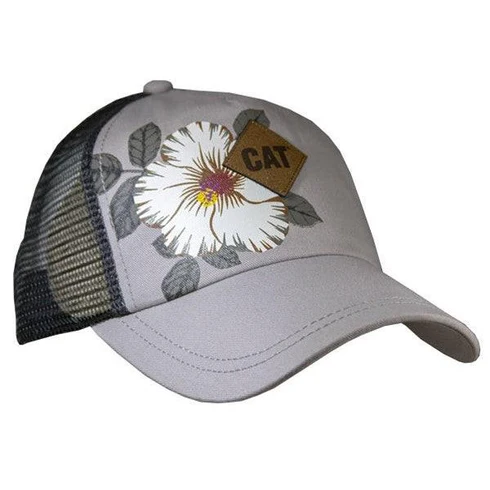 Grey Flower Chino Cap