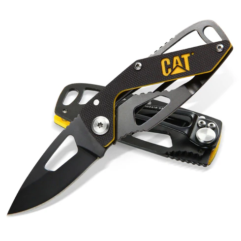 5 1/4" Drop Point Folding Knife Black Blade