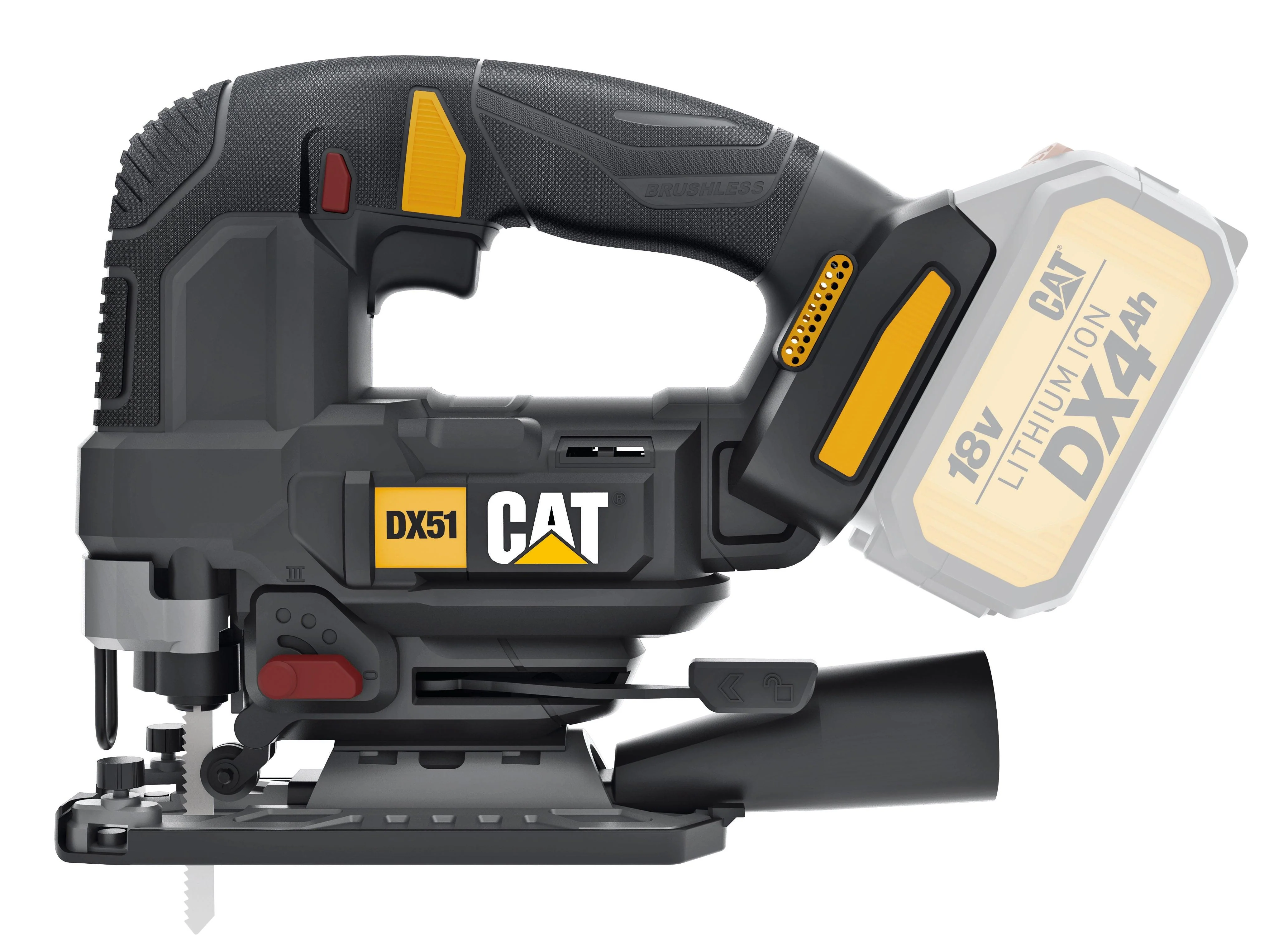18V Brushless 1″ Cordless Jig Saw- Tool Only