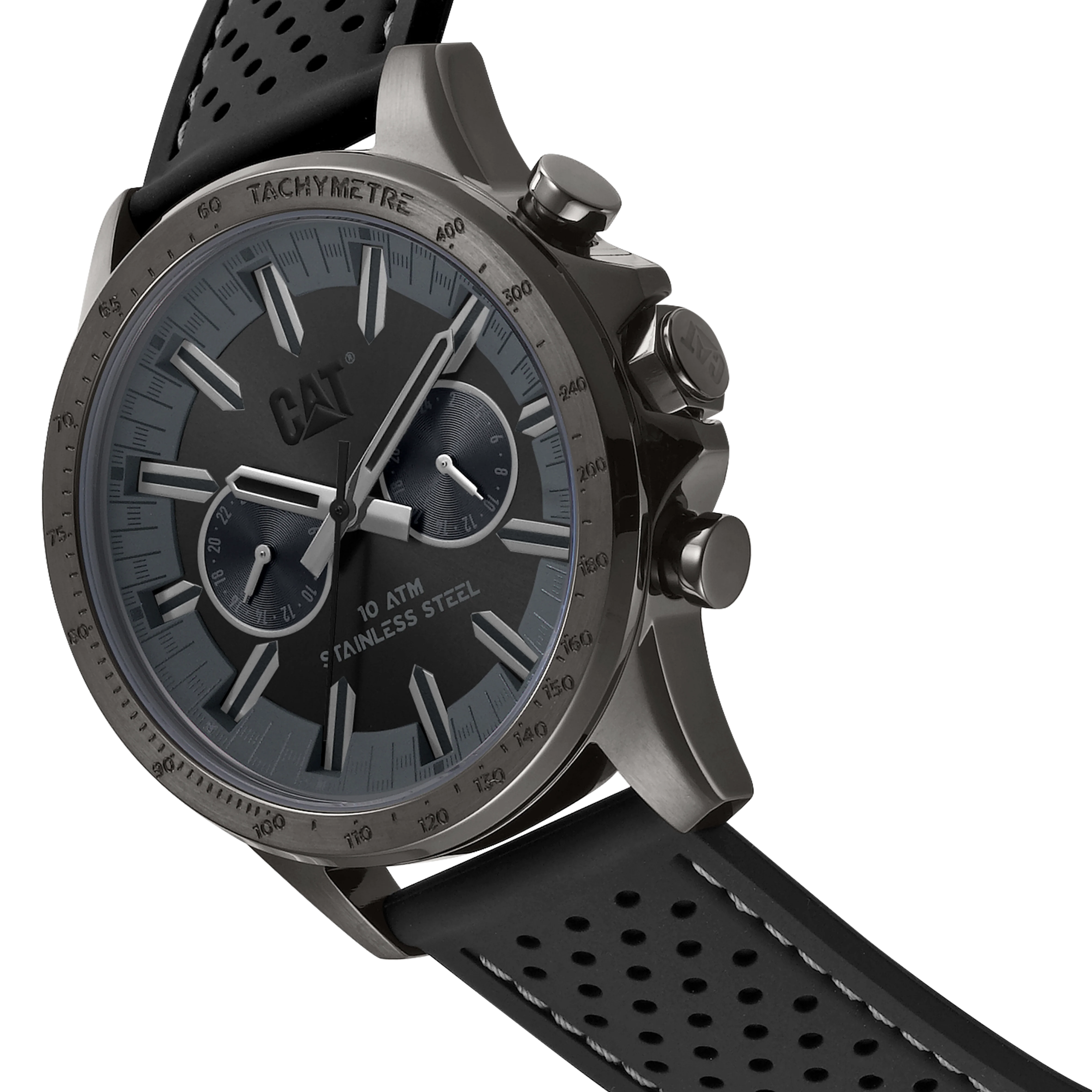 Boston Multi Watch Black Dial w/Black Silicone Strap