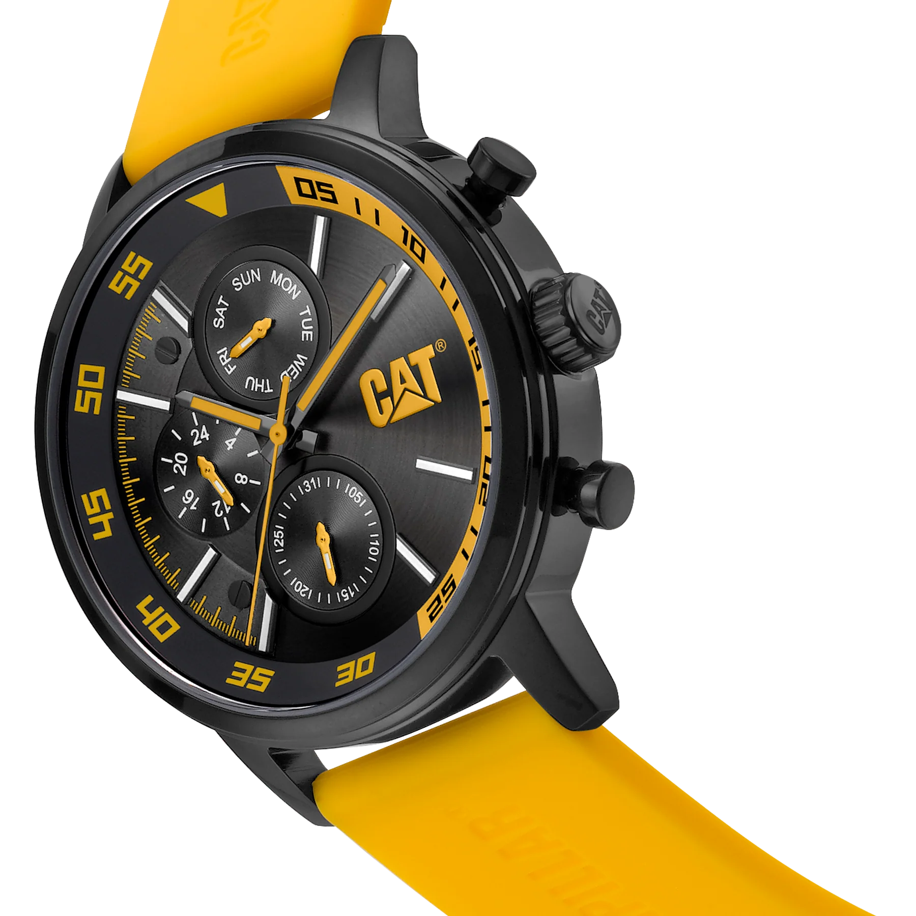 Sail Watch Yellow Dial Stainless Steel w/Silicone Strap