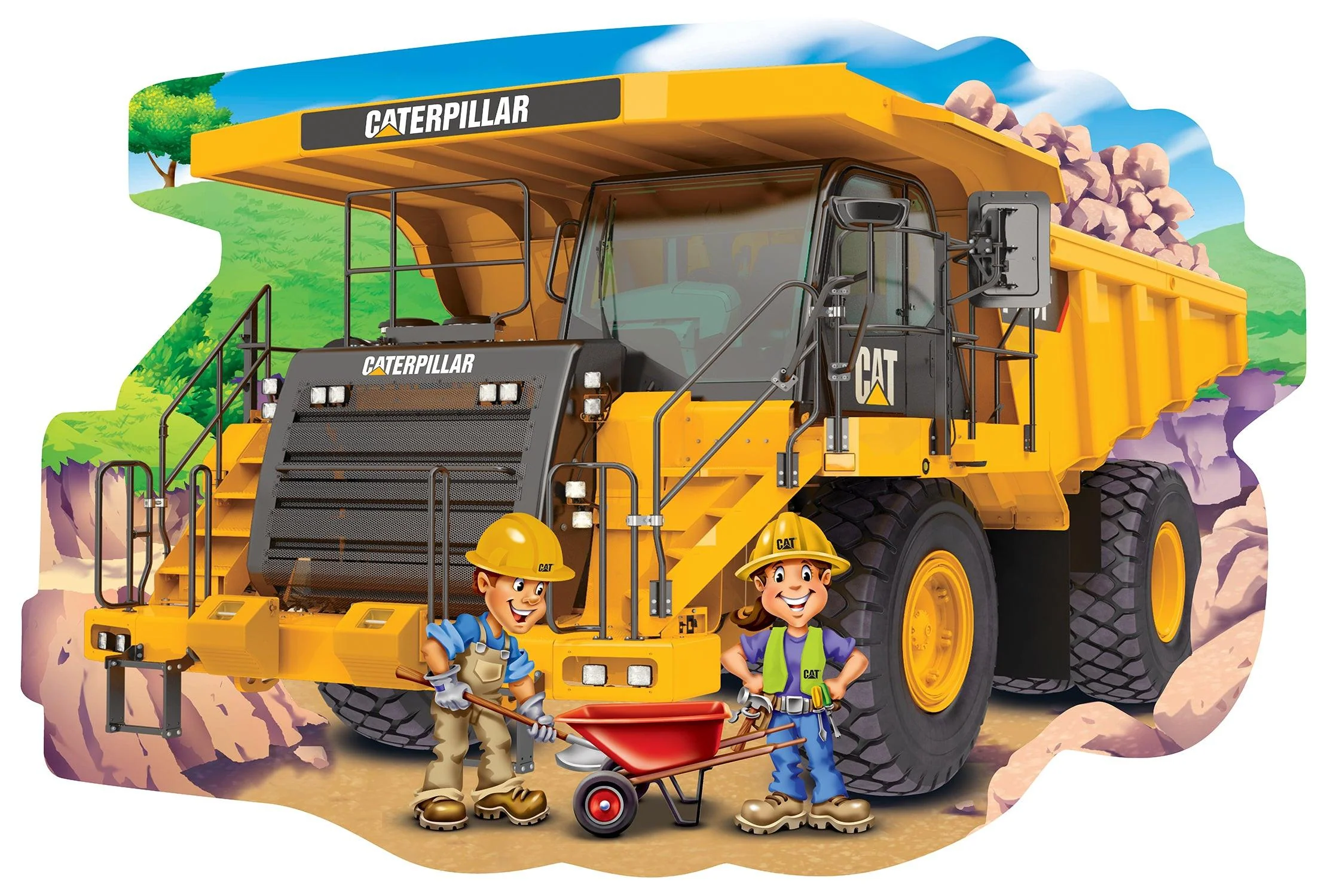 Caterpillar Dump Truck 36 Piece Floor Puzzle