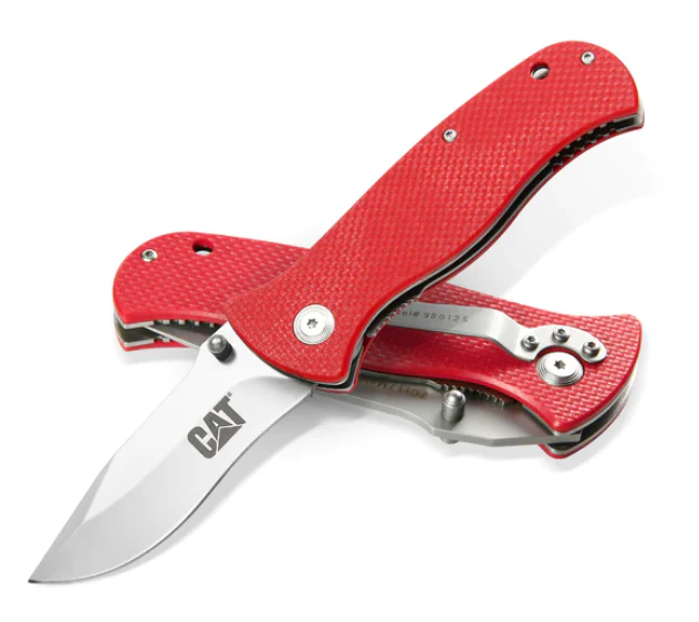 7.5" Folding Knife w/Red Handle