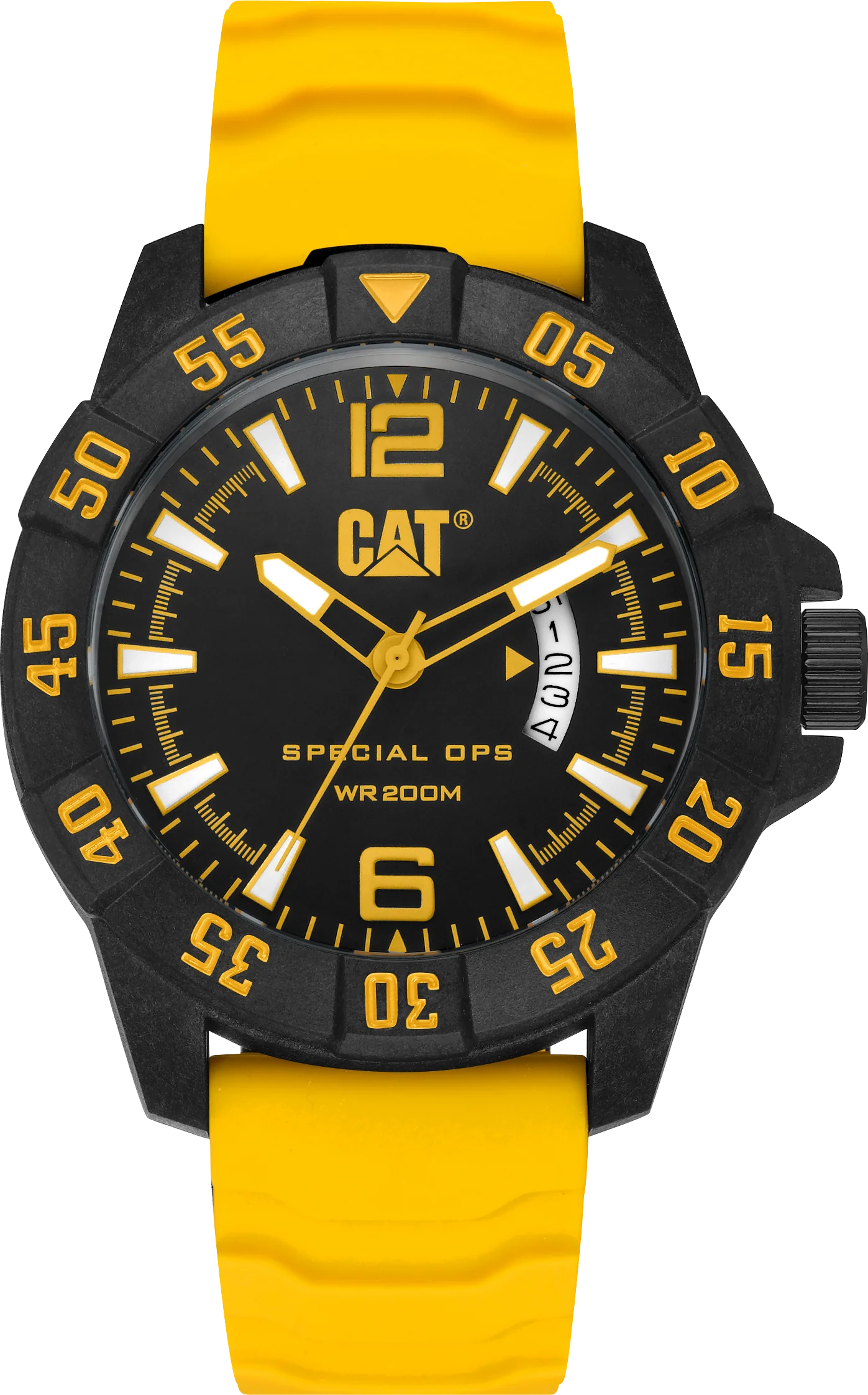 Special OPS 4 Watch Black/Yellow Dial w/Silicone Strap