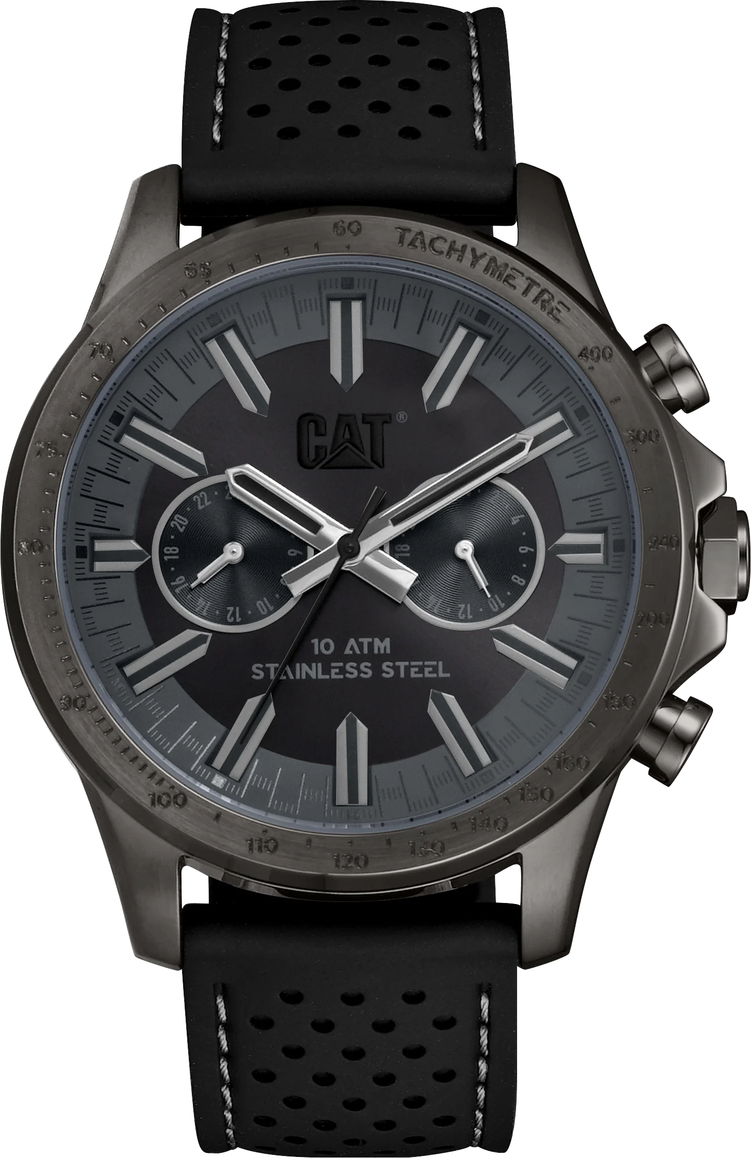 Boston Multi Watch Black Dial w/Black Silicone Strap