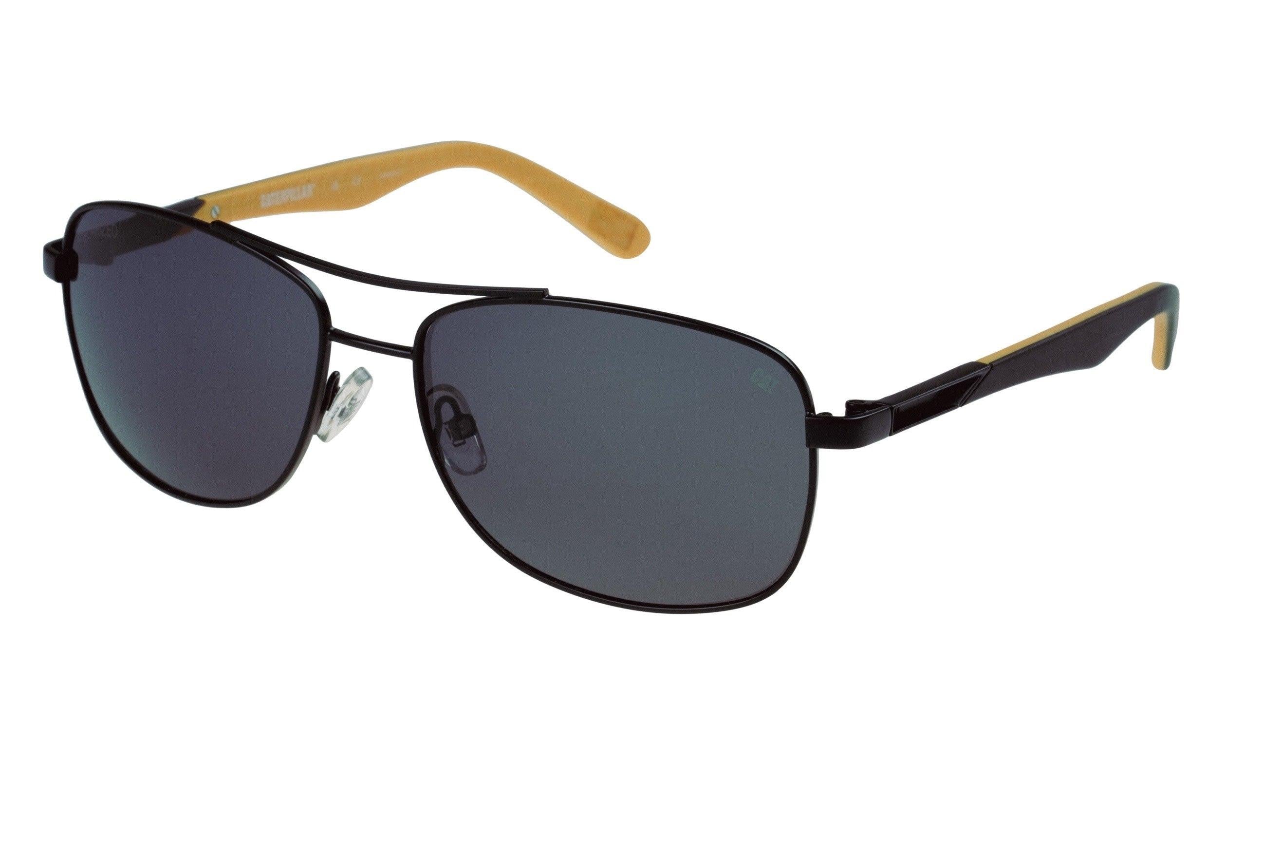 Metal Aviator XL Sunglasses Matte Black w/Smoke Lens