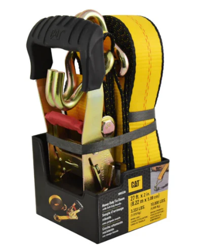 Heavy Duty Ratchet Tie Down with Double J-Hook
