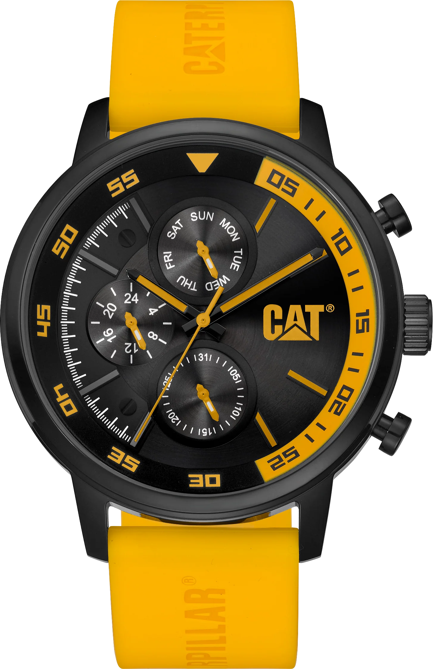 Sail Watch Yellow Dial Stainless Steel w/Silicone Strap