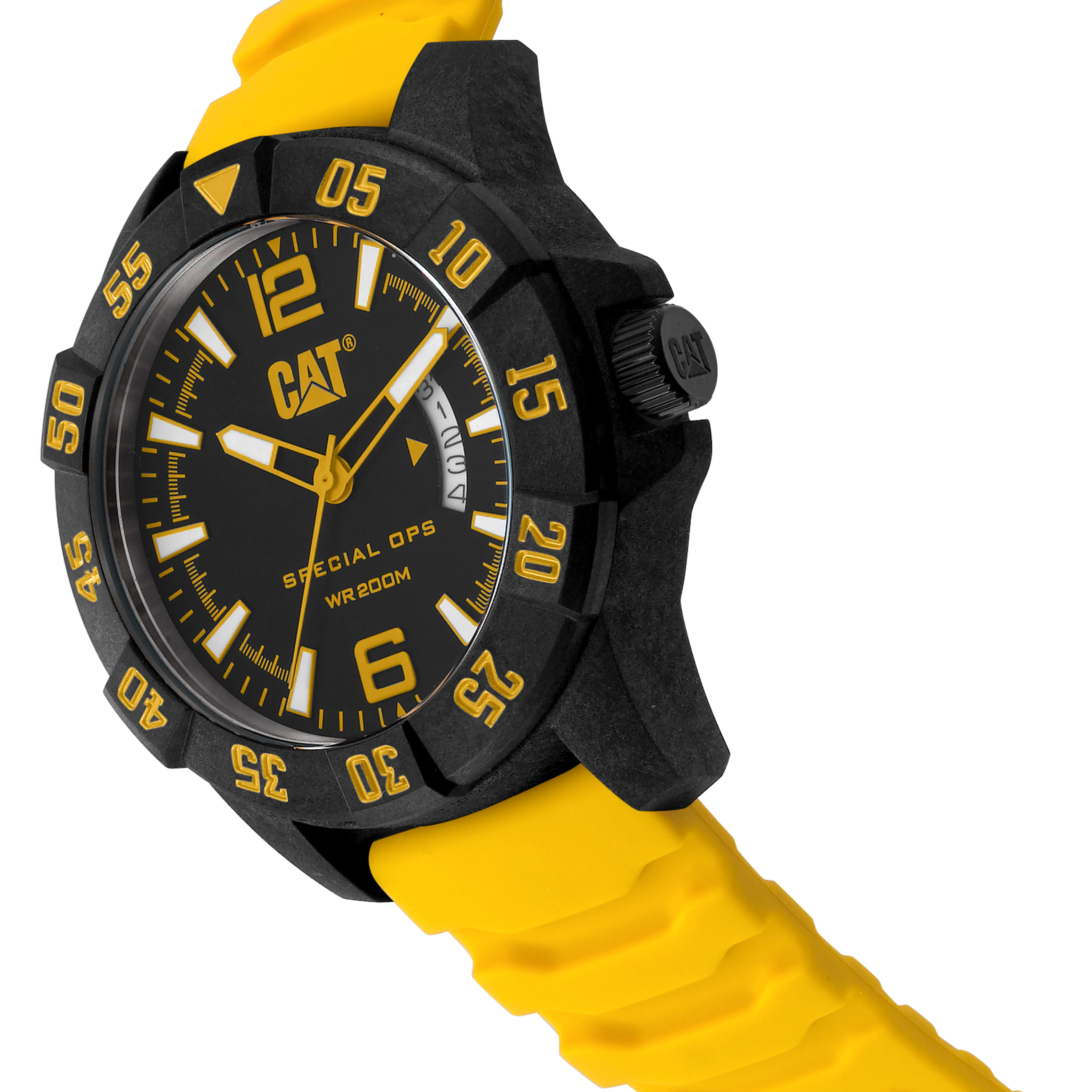 Special OPS 4 Watch Black/Yellow Dial w/Silicone Strap